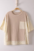 Oversized Mixed Media Knit Top
