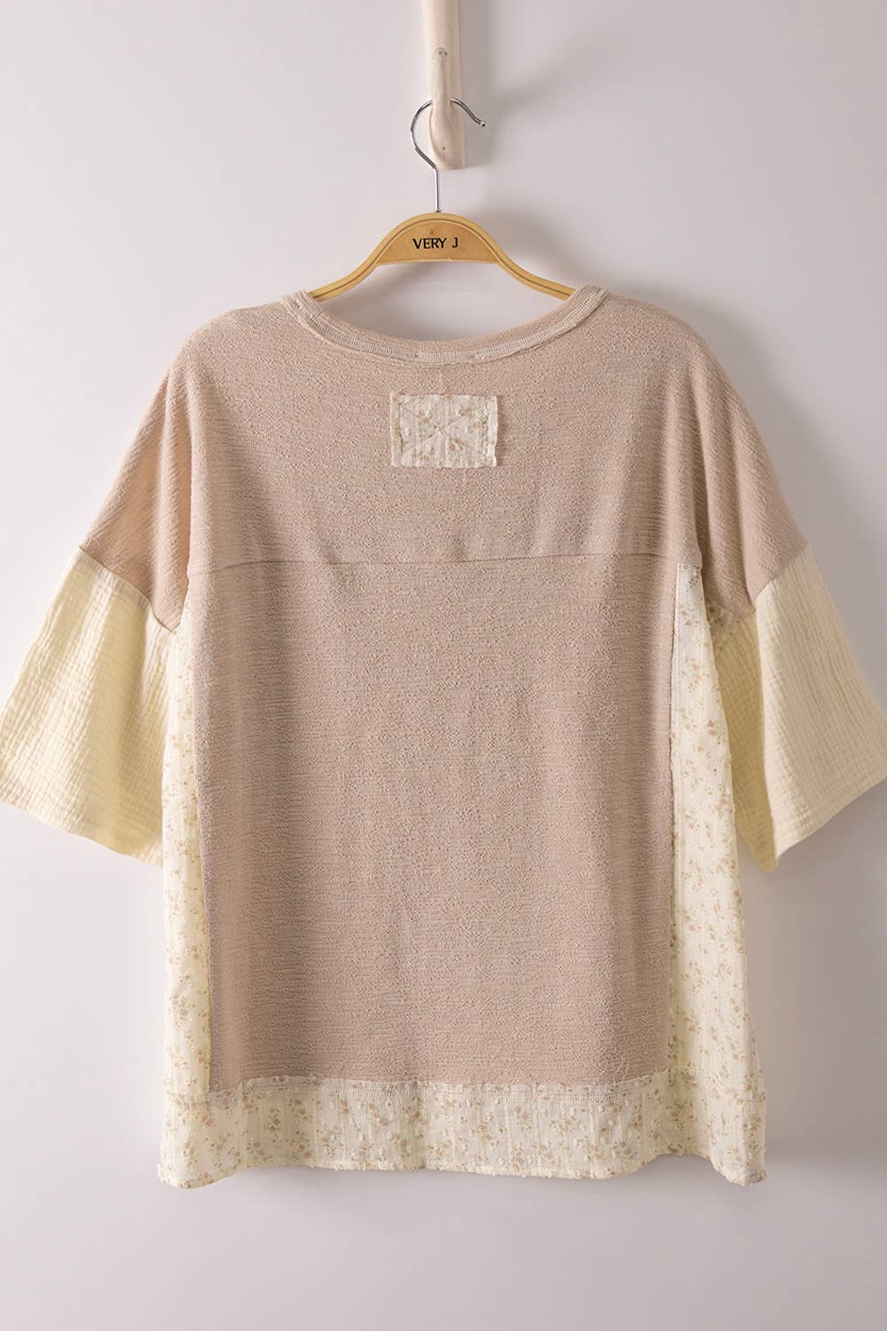 Oversized Mixed Media Knit Top