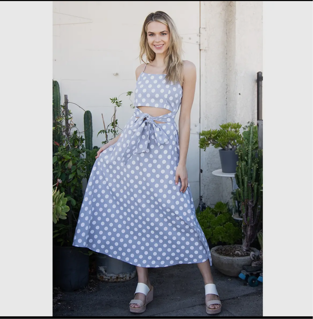 Polka Dot Peek A Boo Dress