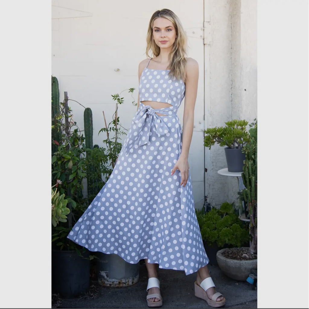 Polka Dot Peek A Boo Dress