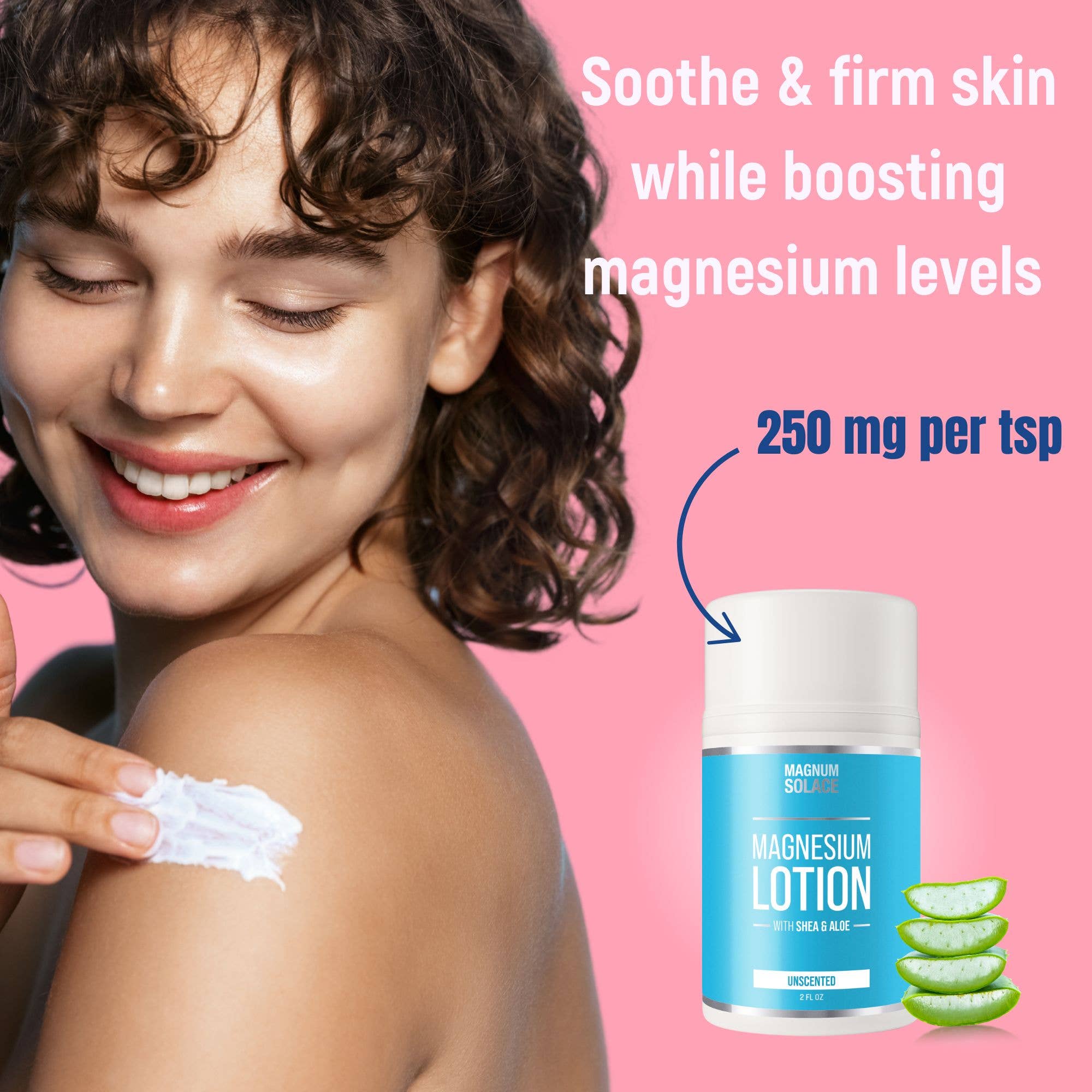 2oz Magnesium Lotion - Restless Legs & Muscle Pain Relief : LAVENDER