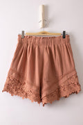 Lace Contrast Detail Shorts