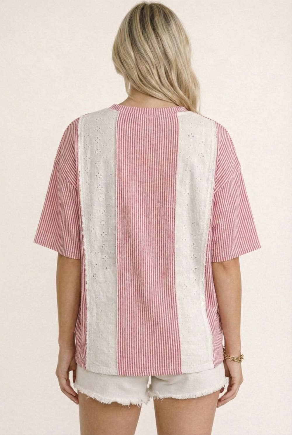 4th of July Feminine classic Americana top: RED / M