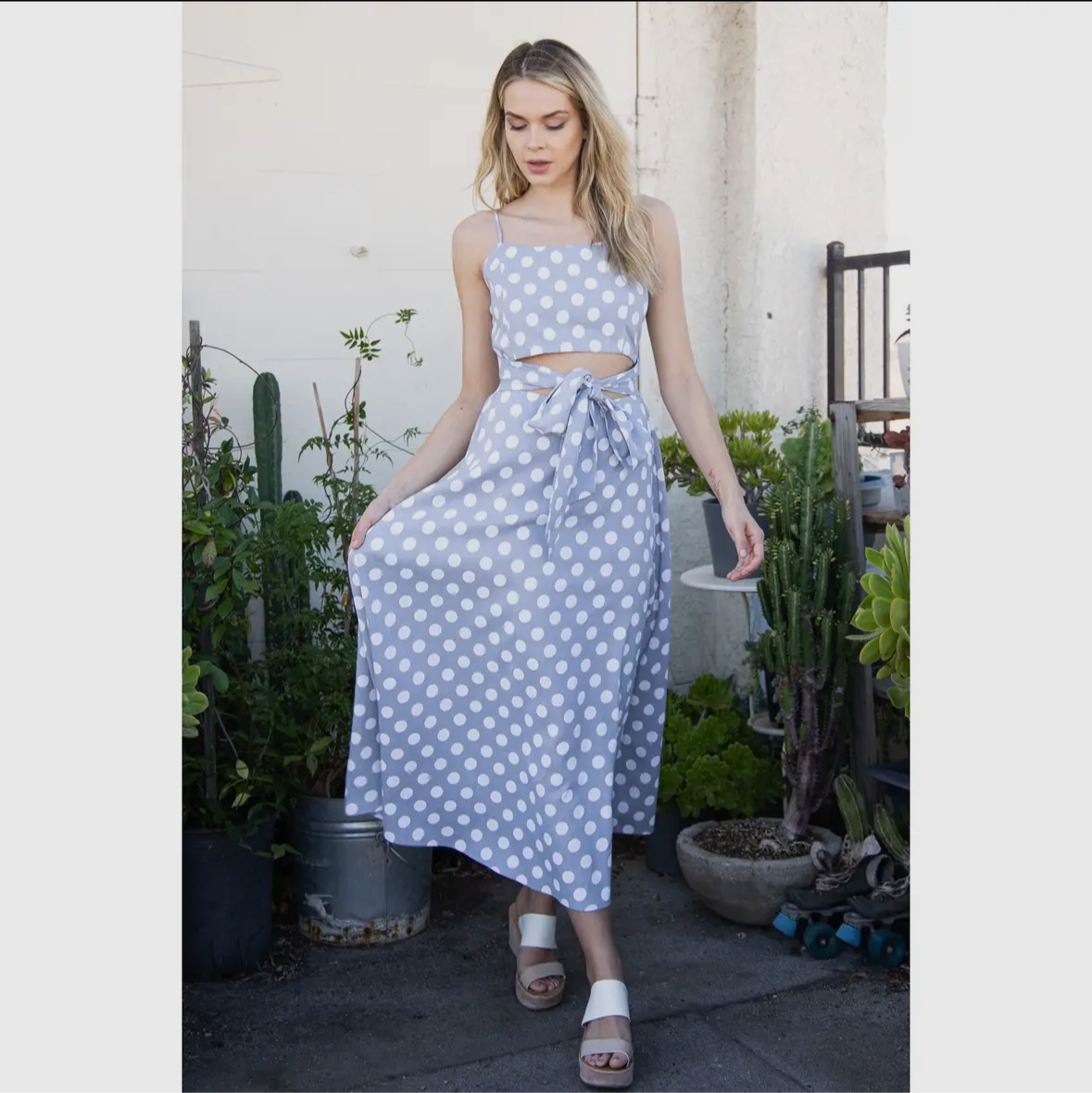 Polka Dot Peek A Boo Dress