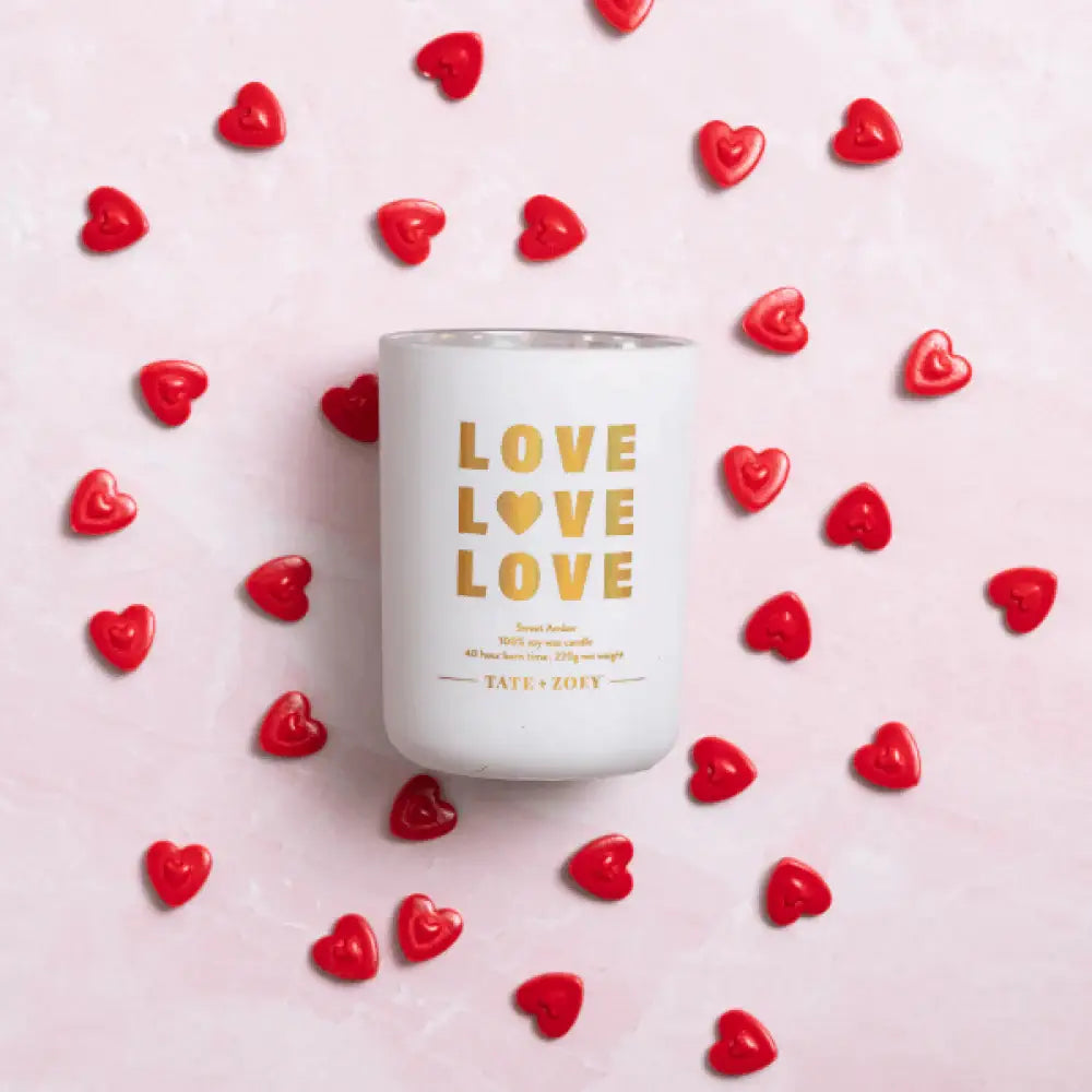 Love Candle Soy Wax Scented: White