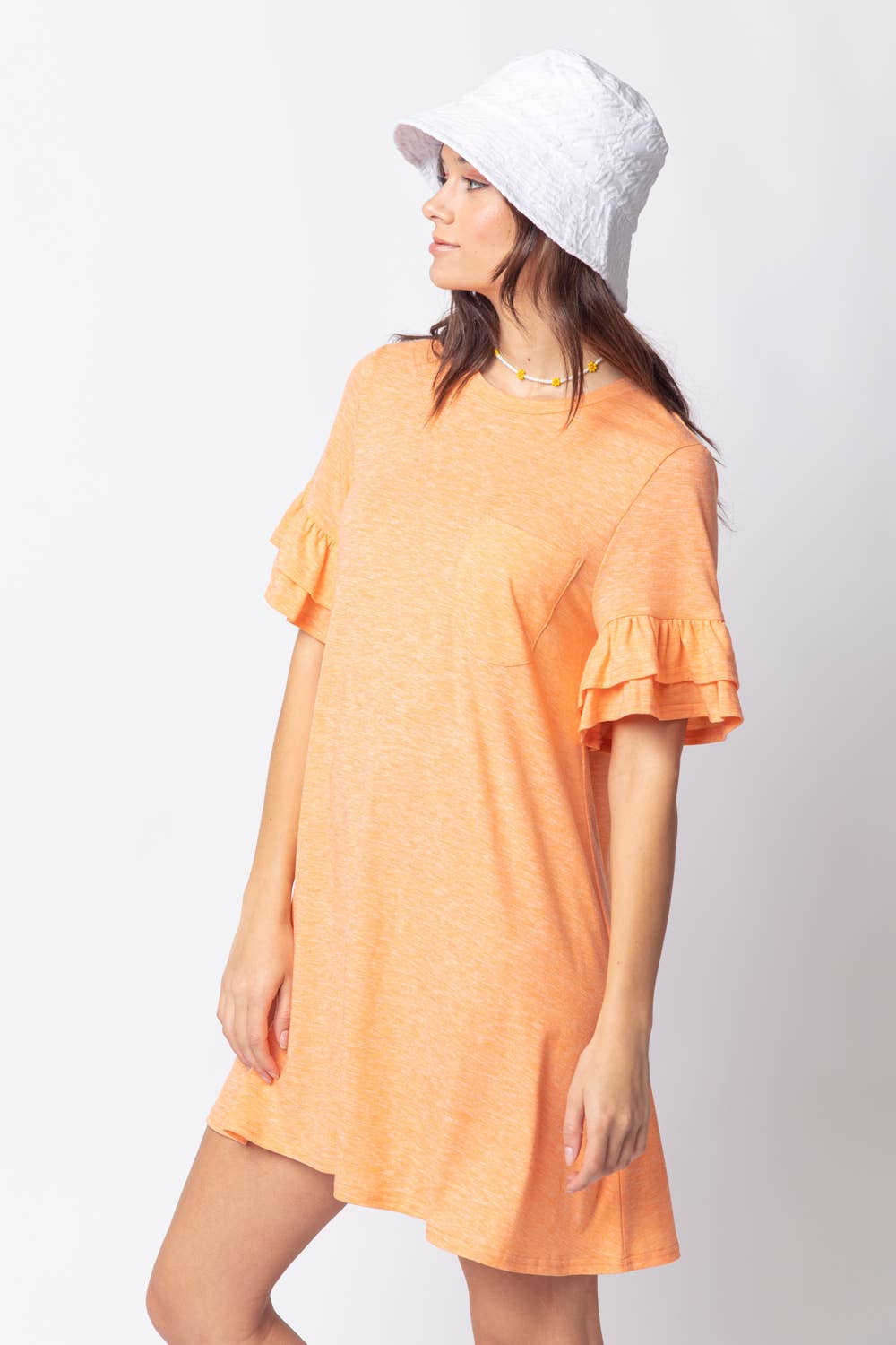 French Terry Pocket Tee Shirt Dress: MANGO