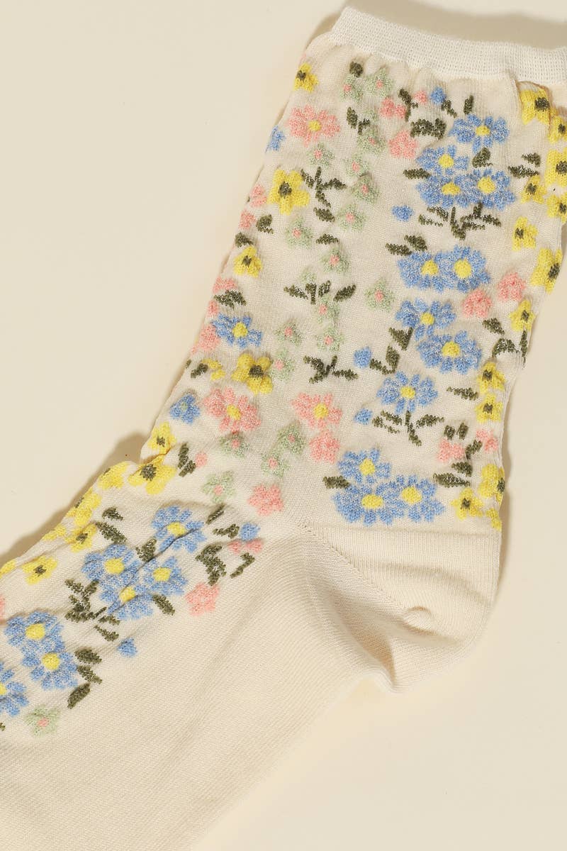 Flower Pattern Socks