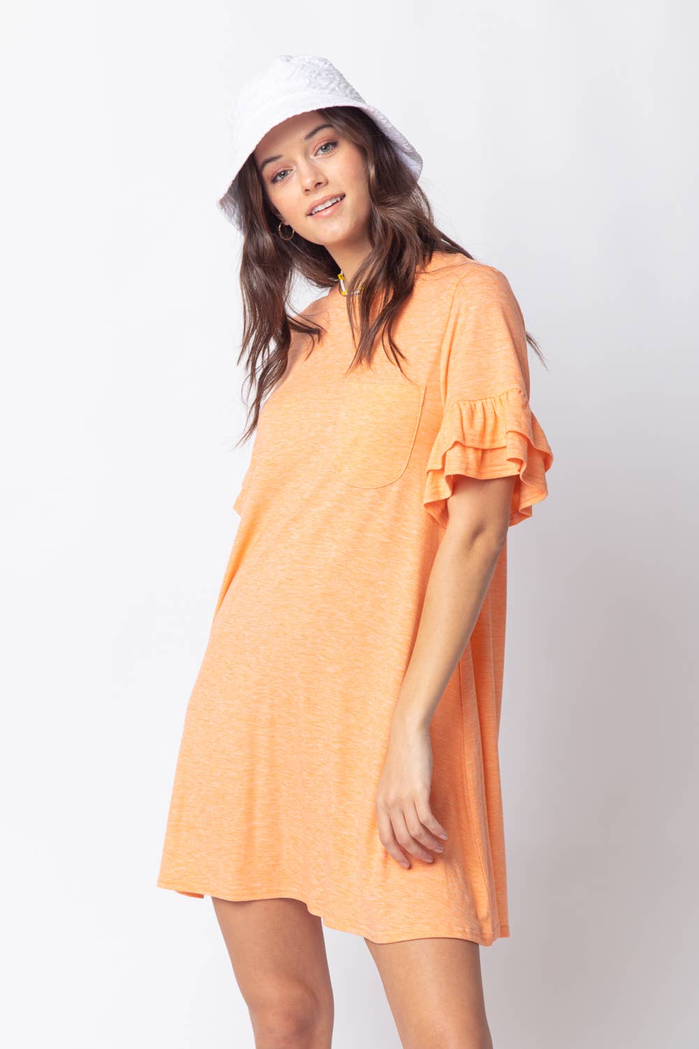 French Terry Pocket Tee Shirt Dress: MANGO
